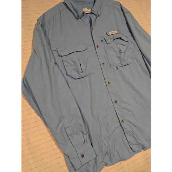 Guide Series Vented Fishing Shirt Light Blue Mens Size XXL Long Sleeve - Picture 4 of 9